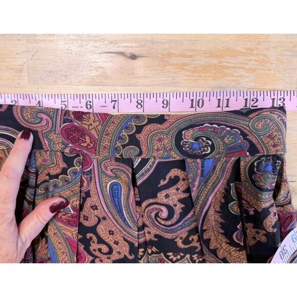 Vtg Lee Winter 2pc Set Separates Sz 8 Dark Paisley Heritage Classic Preppy Brit - Picture 11 of 16